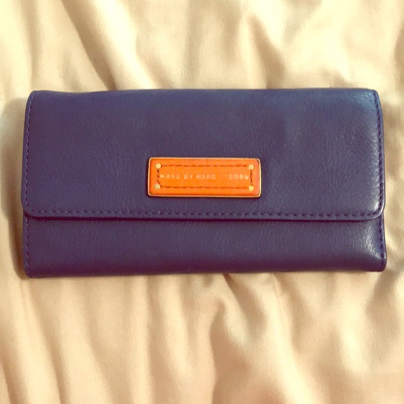 Marc By Marc Jacobs Handbags - Marc Jacobs Orange and Blue Leather Wallet